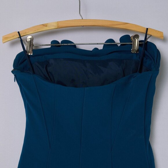 CINQ A SEPT dress Tansy Strapless Ruffle Cocktail - Picture 5 of 12